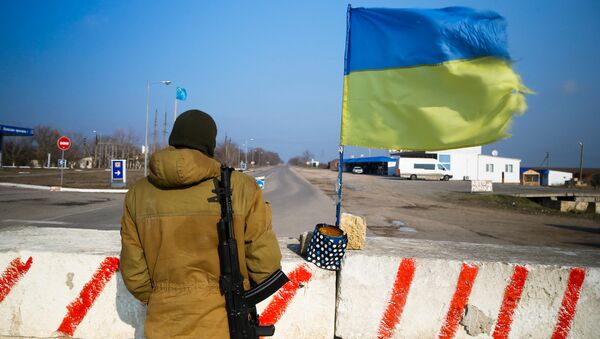 Контрольно-пропускной пункт в Херсонской области недалеко от границы с Крымом Контрольно-пропускной пункт в Херсонской области недалеко от границы с Крымом