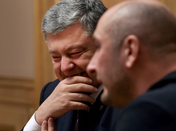 Президент Украины Петр Порошенко и Аркадий Бабченко Президент Украины Петр Порошенко и Аркадий Бабченко