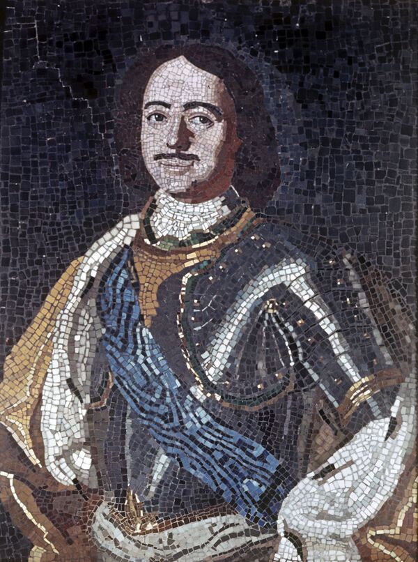 Репродукция мозаичного портрета Петра I М.В. Ломоносова. 1754 год Репродукция мозаичного портрета Петра I М.В. Ломоносова. 1754 год