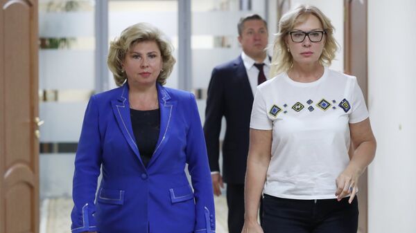 Уполномоченный по правам человека в РФ Татьяна Москалькова и уполномоченный по правам человека Верховной рады Украины Людмила Денисова Уполномоченный по правам человека в РФ Татьяна Москалькова и уполномоченный по правам человека Верховной рады Украины Людмила Денисова