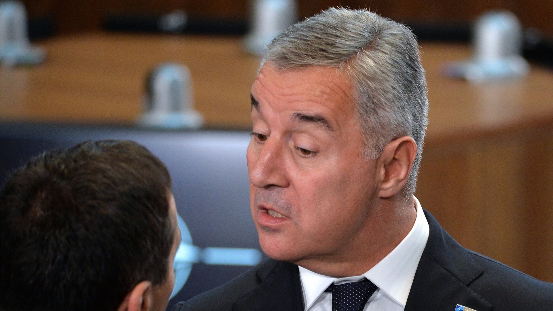 Президент Черногории Мило Джуканович на саммите стран-участниц Североатлантического альянса НАТО в Брюсселе. 12 июля 2018 Президент Черногории Мило Джуканович на саммите стран-участниц Североатлантического альянса НАТО в Брюсселе. 12 июля 2018 - РИА Новости, 1920, 11.06.2021