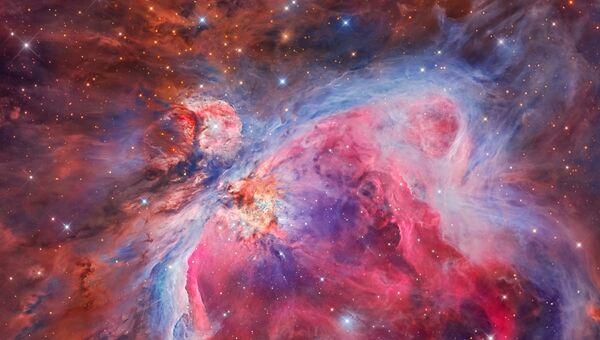 Работа фотографов Miguel Angel García Borrella and Lluis Romero Ventura Mosaic of the Great Orion & Running Man Nebula, вошедшая в шорт-лист Insight Astronomy Photographer of the Year 2018 Работа фотографов Miguel Angel García Borrella and Lluis Romero Ventura Mosaic of the Great Orion & Running Man Nebula, вошедшая в шорт-лист Insight Astronomy Photographer of the Year 2018