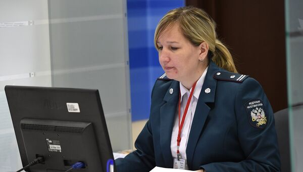 Сотрудница Федеральной налоговой службы РФ. Архивное фото Сотрудница Федеральной налоговой службы РФ. Архивное фото