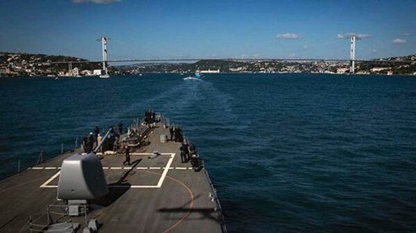Эсминец Карни в акватории Черного моря. 12 августа 2018 Эсминец Карни в акватории Черного моря. 12 августа 2018