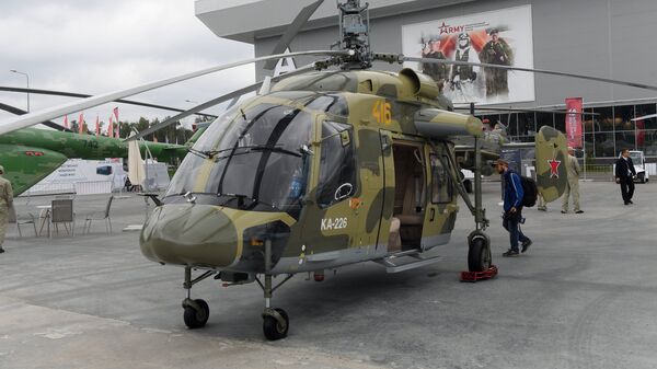 Российский многоцелевой вертолет Ка-226 на форуме Армия-2018 в Кубинке Российский многоцелевой вертолет Ка-226 на форуме Армия-2018 в Кубинке