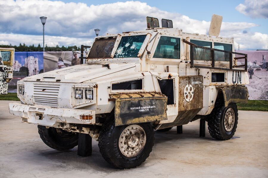 Бронеавтомобиль RG-31 Nyala с символикой миссии ООН Бронеавтомобиль RG-31 Nyala с символикой миссии ООН