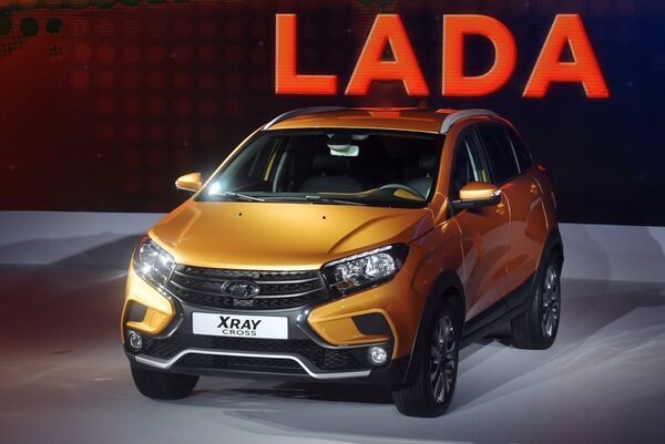 Автомобиль LADA XRAY Cross на Московском международном автомобильном салоне 2018 Автомобиль LADA XRAY Cross на Московском международном автомобильном салоне 2018
