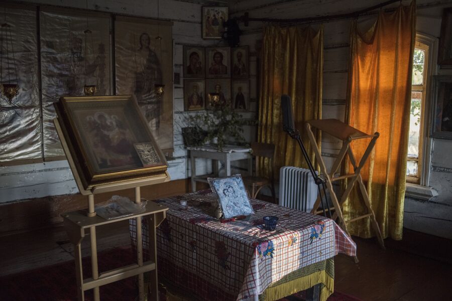 В доме Татьяны — последней жительницы села Кукуй. Макарьевский район, Костромская область В доме Татьяны — последней жительницы села Кукуй. Макарьевский район, Костромская область
