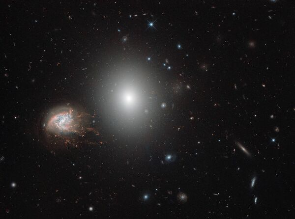 Спиральная галактика NGC 4858 Спиральная галактика NGC 4858