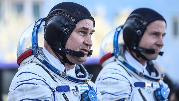 Космонавт Роскосмоса Алексей Овчинин и астронавт NASA Ник Хейг. Архивное фото Космонавт Роскосмоса Алексей Овчинин и астронавт NASA Ник Хейг. Архивное фото