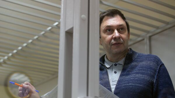 Руководитель портала РИА Новости Украина Кирилл Вышинский на заседании в Херсонском апелляционном суде Руководитель портала РИА Новости Украина Кирилл Вышинский на заседании в Херсонском апелляционном суде