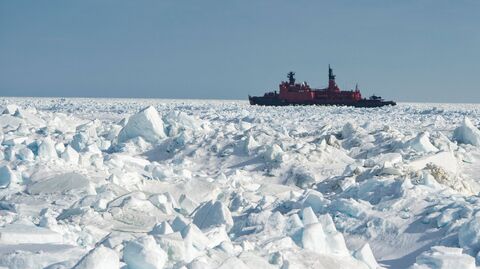 Атомный ледокол Ямал в Карском море Атомный ледокол Ямал в Карском море