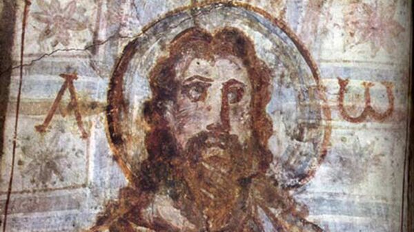 Фреска из катакомб святой Коммодиллы в Риме