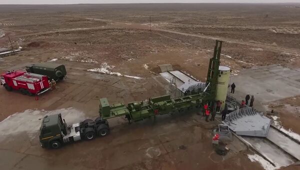 Пуск модернизированной ракеты российской системы противоракетной обороны на полигоне Сары-Шаган. 1 декабря 2018 Пуск модернизированной ракеты российской системы противоракетной обороны на полигоне Сары-Шаган. 1 декабря 2018