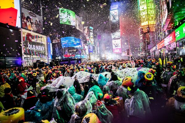 Празднование Нового Года на Таймс-сквер в Нью-Йорке. 31 декабря 2018 Празднование Нового Года на Таймс-сквер в Нью-Йорке. 31 декабря 2018