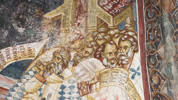 Третий Вселенский собор. Отцы православной Церкви и еретики (фрагмент) Третий Вселенский собор. Отцы православной Церкви и еретики (фрагмент)