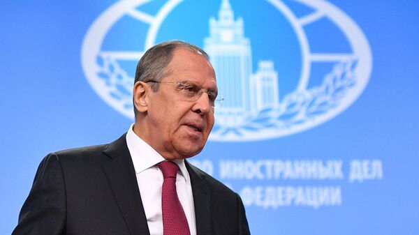Министр иностранных дел РФ Сергей Лавров на пресс-конференции в Москве Министр иностранных дел РФ Сергей Лавров на пресс-конференции в Москве