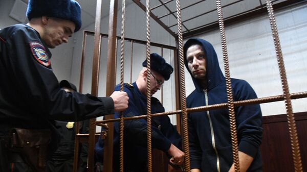 Денис Чуприков, подозреваемый в краже картины художника Архипа Куинджи из Третьяковской галереи, в Таганском районном суде Денис Чуприков, подозреваемый в краже картины художника Архипа Куинджи из Третьяковской галереи, в Таганском районном суде