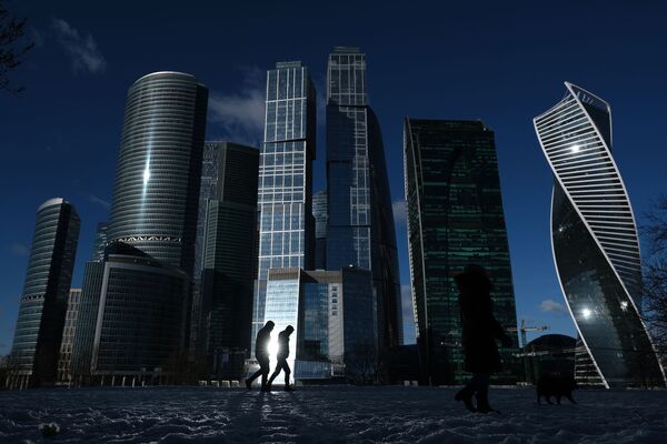 Небоскребы делового центра Москва-сити Небоскребы делового центра Москва-сити