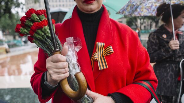 Участники акции Бессмертный полк в Барселоне Участники акции Бессмертный полк в Барселоне