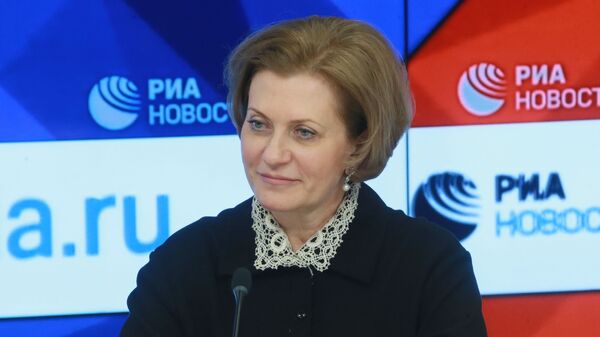 Главный государственный санитарный врач РФ Анна Попова на пресс-конференции, посвященной запуску совместного проекта МИА Россия сегодня и Роспотребнадзора Главный государственный санитарный врач РФ Анна Попова на пресс-конференции, посвященной запуску совместного проекта МИА Россия сегодня и Роспотребнадзора