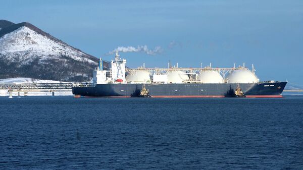 Танкер-газовоз Гранд Анива, для перевозки сахалинского сжиженного природного газа Танкер-газовоз Гранд Анива, для перевозки сахалинского сжиженного природного газа