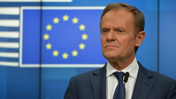 Председатель Европейского совета Дональд Туск на саммите глав государств и правительств Евросоюза в Брюсселе Председатель Европейского совета Дональд Туск на саммите глав государств и правительств Евросоюза в Брюсселе