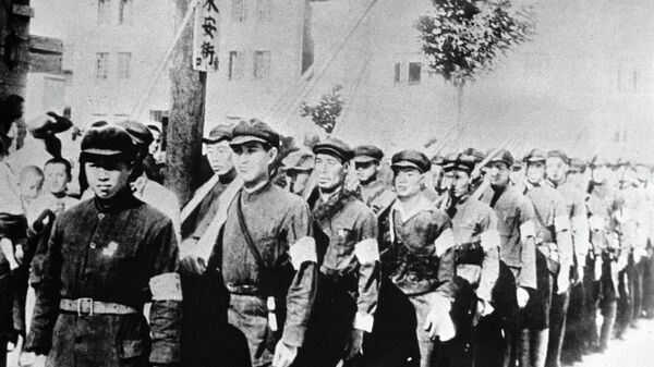 Рабочие и крестьянские вооруженные отряды Китая во время войны с империалистической Японией. 1945 год Рабочие и крестьянские вооруженные отряды Китая во время войны с империалистической Японией. 1945 год