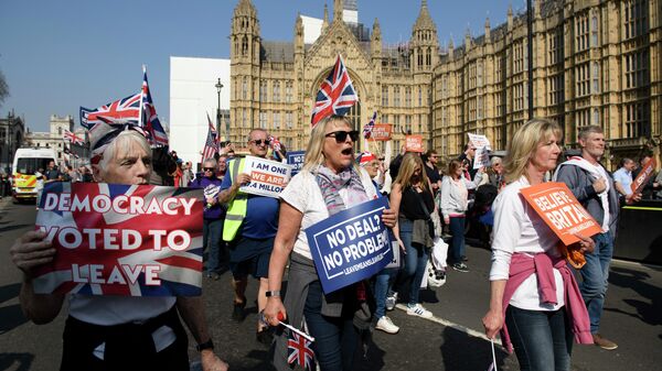 Акция сторонников Brexit в Лондоне Акция сторонников Brexit в Лондоне