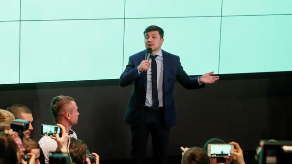 Владимир Зеленский в избирательном штабе в Киеве. 31 марта 2019 Владимир Зеленский в избирательном штабе в Киеве. 31 марта 2019