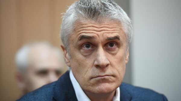Основатель фонда Baring Vostok Майкл Калви, обвиняемый в мошенничестве на 2,5 миллиарда рублей, на заседании в Басманном суде Москвы. 12 апреля 2019