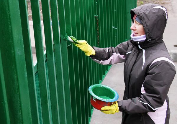 Общегородской субботник в Москве Общегородской субботник в Москве