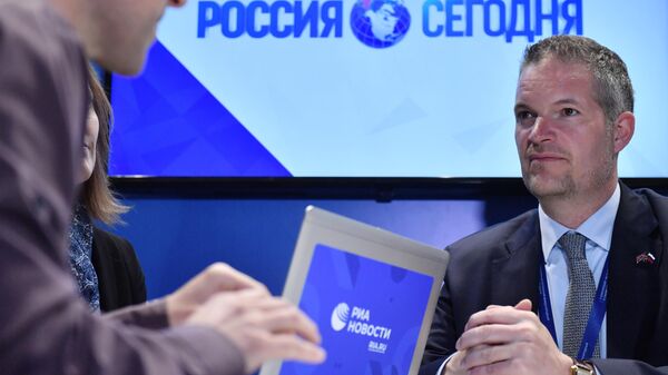 Глава норвежской делегации Хендрик Вебер во время Ялтинского международного экономического форума Глава норвежской делегации Хендрик Вебер во время Ялтинского международного экономического форума