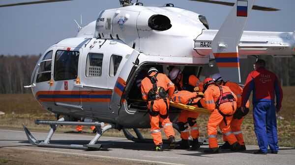 Учения вертолетной спасательной службы МАЦ