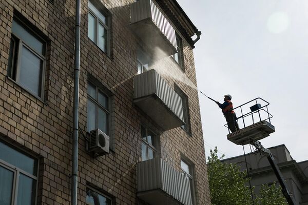 Мойка фасадов домов в Москве Мойка фасадов домов в Москве