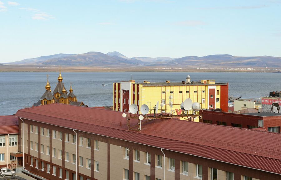 Вид на залив в городе Анадырь Вид на залив в городе Анадырь