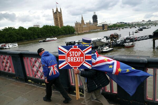 Противники Brexit в Лондоне Противники Brexit в Лондоне