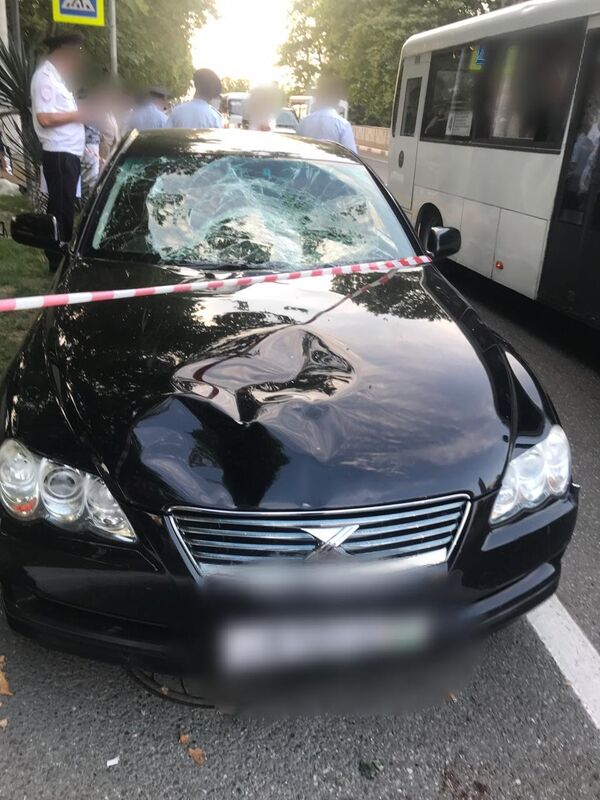 Место ДТП с участием полицейского в Сочи Место ДТП с участием полицейского в Сочи