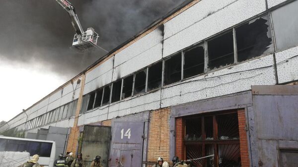 Пожар на складе резинотехнических изделий в Тольятти Самарской области.  14 июня 2019