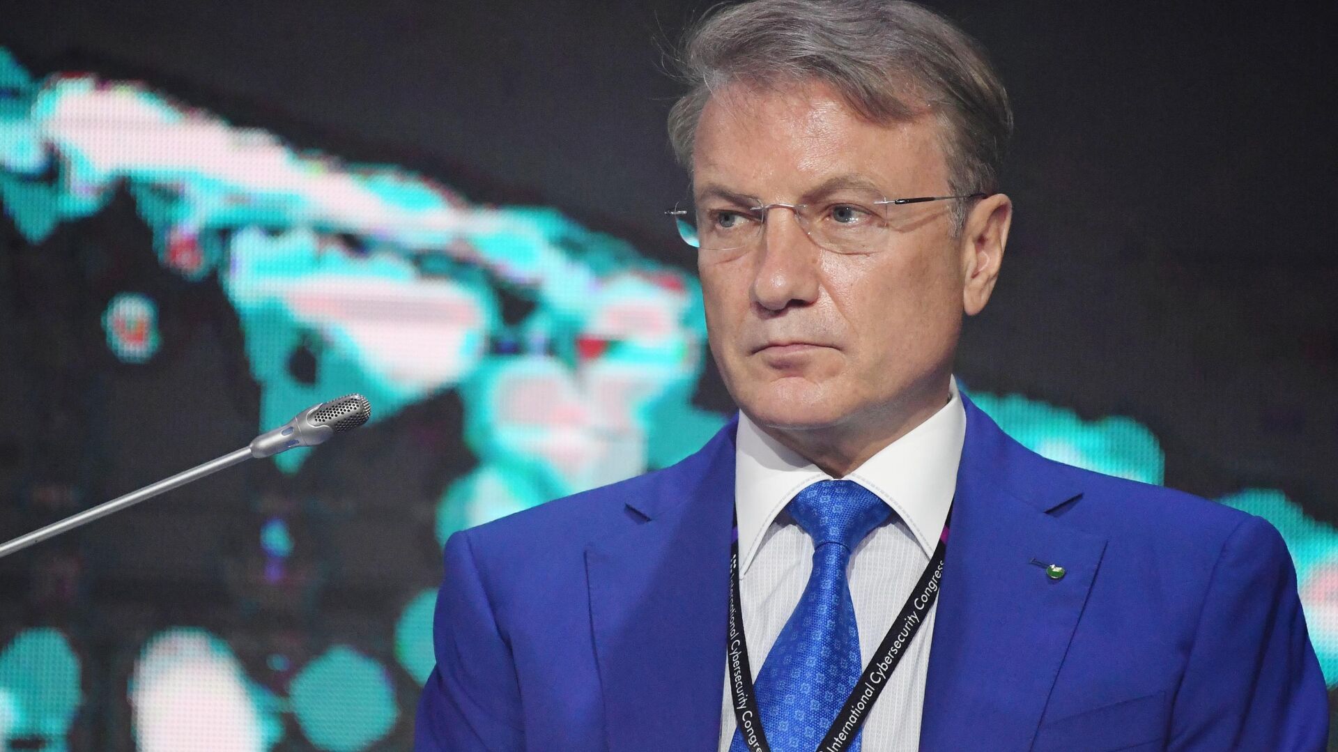 Президент, председатель правления ПАО Сбербанк России Герман Греф на международном конгрессе по кибербезопасности. 21 июня 2019 Президент, председатель правления ПАО Сбербанк России Герман Греф на международном конгрессе по кибербезопасности. 21 июня 2019 - РИА Новости, 1920, 25.12.2020