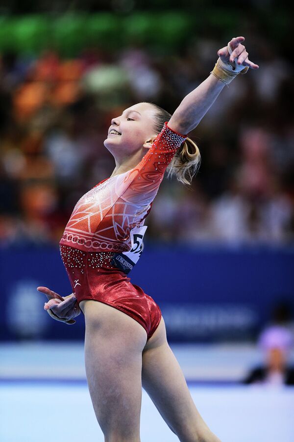 Елена Герасимова на чемпионате мира по спортивной гимнастике в Дьере