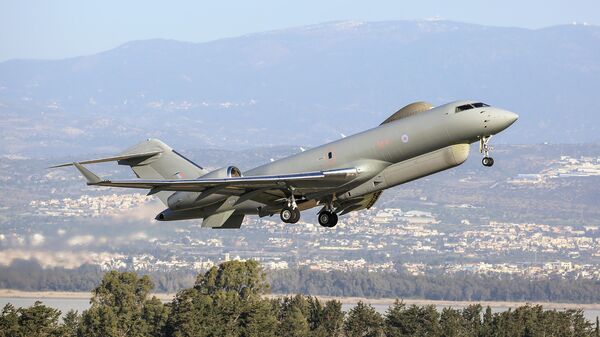 Самолет Bombardier Global Express Sentinel R.1 Королевских ВВС Великобритании Самолет Bombardier Global Express Sentinel R.1 Королевских ВВС Великобритании