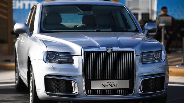 Автомобиль Aurus Senat, представленный на Международном авиационно-космическом салоне МАКС-2019 в подмосковном Жуковском Автомобиль Aurus Senat, представленный на Международном авиационно-космическом салоне МАКС-2019 в подмосковном Жуковском