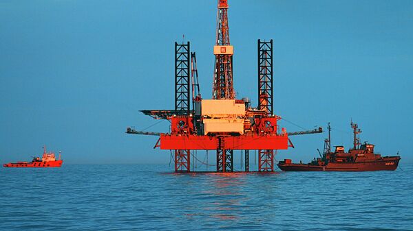 Самоподъемная плавучая буровая установка Астра в Каспийском море Самоподъемная плавучая буровая установка Астра в Каспийском море