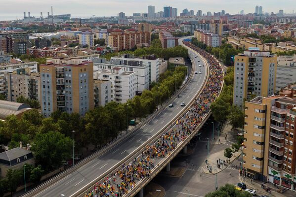 Акция протеста в Барселоне Акция протеста в Барселоне