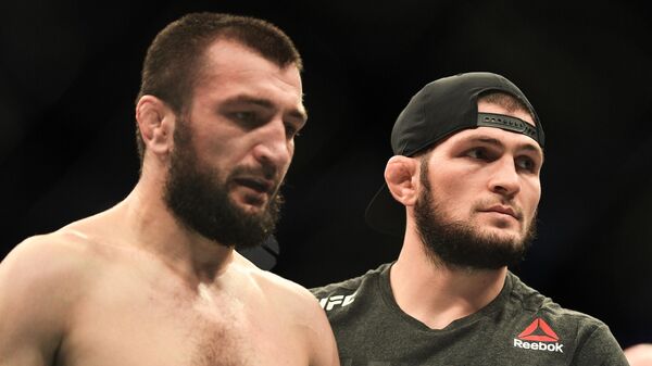 Хабиб Нурмагомедов отреагировал на первую победу двоюродного брата в UFC