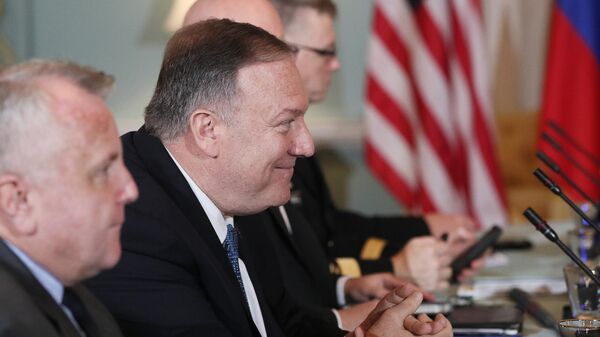 Встреча главы МИД РФ С. Лаврова и госсекретаря США М. Помпео Встреча главы МИД РФ С. Лаврова и госсекретаря США М. Помпео