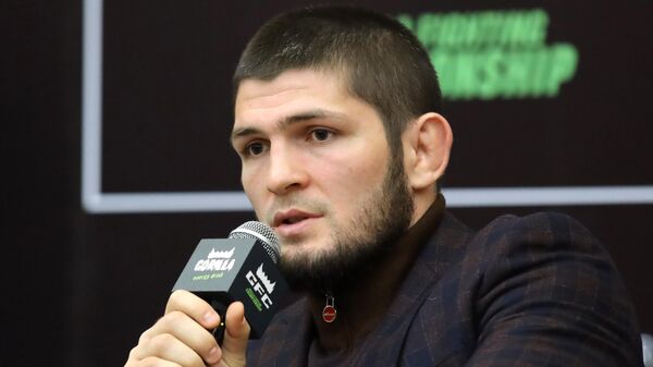 Боец смешанного стиля, чемпион UFC в легком весе Хабиб Нурмагомедов Боец смешанного стиля, чемпион UFC в легком весе Хабиб Нурмагомедов