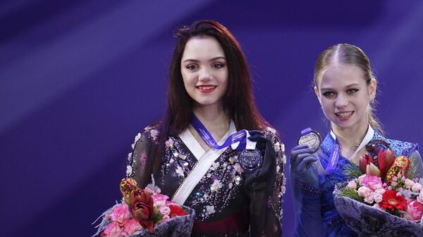 Евгения Медведева и Александра Трусова