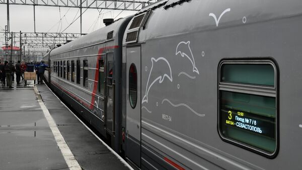 Первый именной состав Таврия, который отправится из Санкт-Петербурга в Севастополь. 23 декабря 2019 Первый именной состав Таврия, который отправится из Санкт-Петербурга в Севастополь. 23 декабря 2019